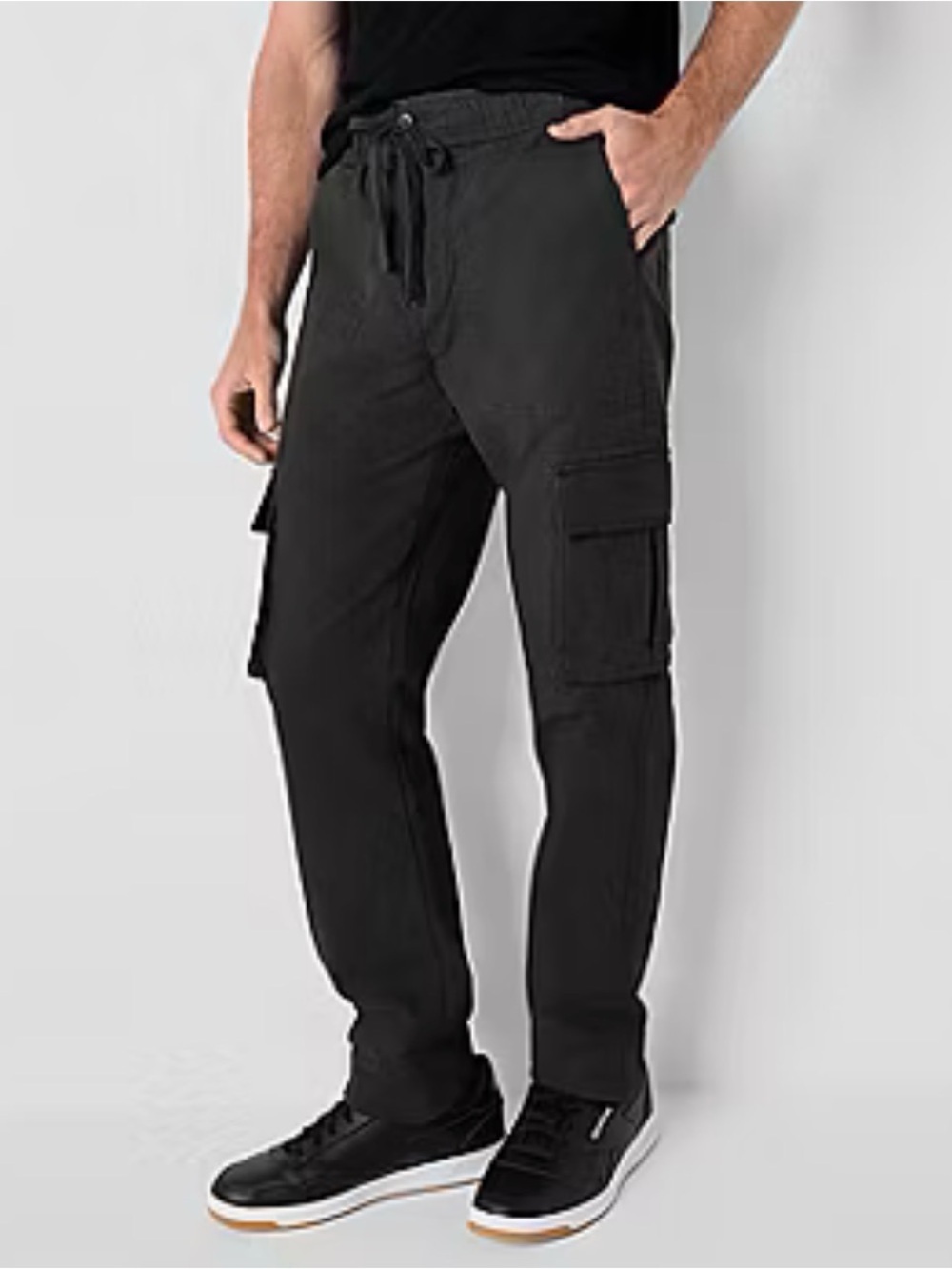 Mutual Weave Men’s Relaxed Fit Cargo Pants Blue Size 3XL 44X32 - Elastic Waist - Picture 7 of 7